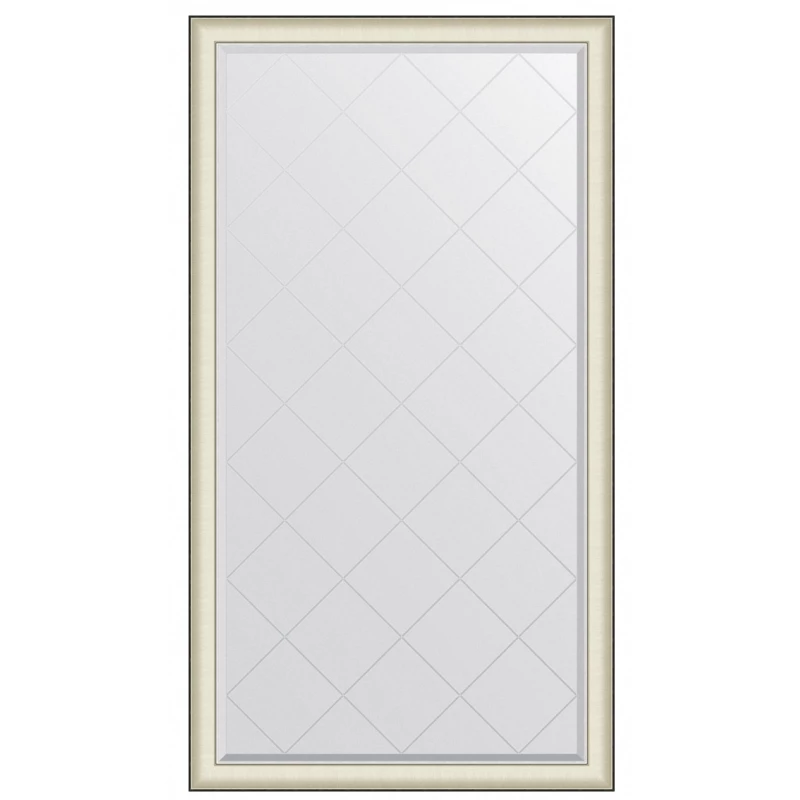 Зеркало 109x200 см белая кожа с хромом Evoform Exclusive-G floor BY 6394
