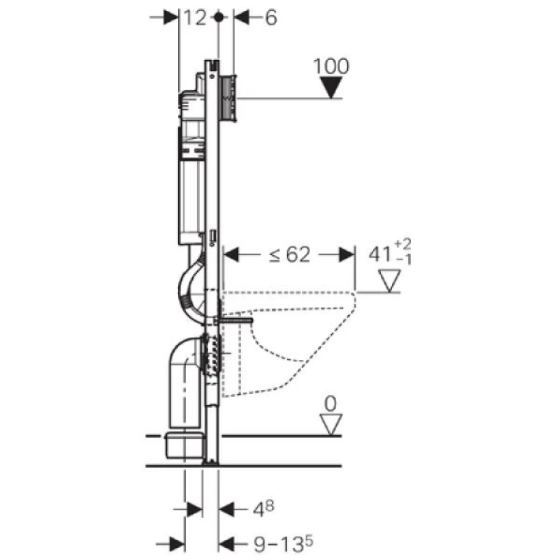 Комплект подвесной унитаз MEER MR-2100 + система инсталляции Geberit 111.362.00.5 + 115.770.21.5