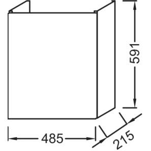 Изображение товара тумба оливковый матовый с реверсивной дверцей 48,5 см jacob delafon odeon up eb863-m47
