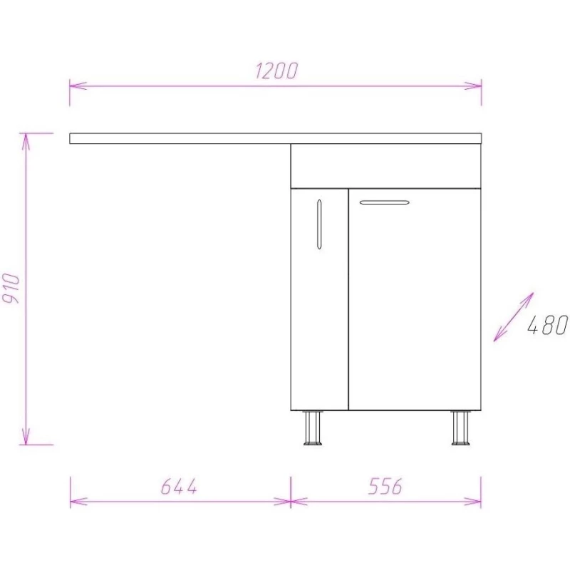 Комплект мебели белый глянец 120 см Onika Нави 106021 + 612002 + 205513