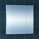 Изображение товара зеркальный шкаф 66,7х73 см белый глянец санта стандарт 113008
