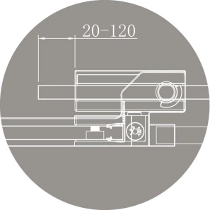 Изображение товара душевая дверь 70-80 см cezares slider-b-1-70/80-grigio-cr серое
