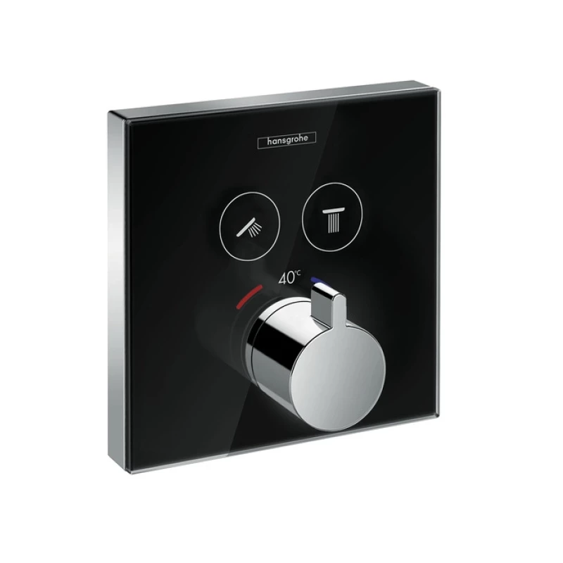 Термостат для двух потребителей Hansgrohe ShowerSelect Glass 15738600