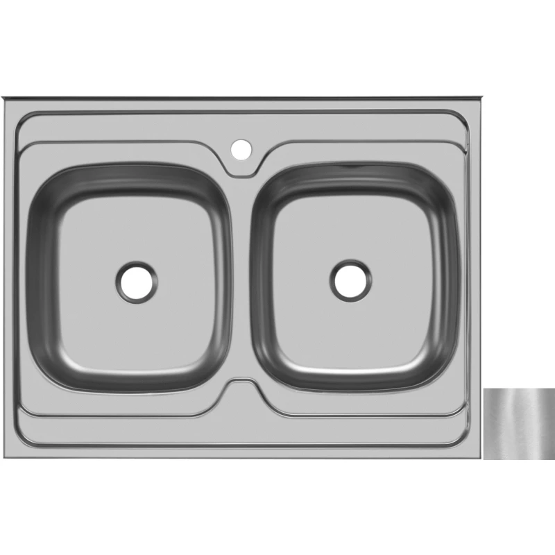 Кухонная мойка матовая сталь Ukinox Стандарт STM800.600 20--5C 3C-