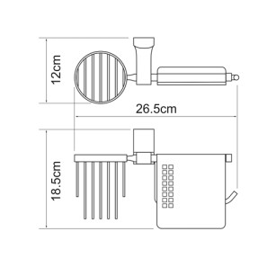 Изображение товара держатель туалетной бумаги и освежителя воздуха wasserkraft leine k-5059