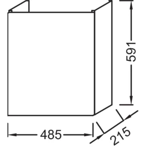 Изображение товара тумба серый титан глянец с реверсивной дверцей 48,5 см jacob delafon odeon up eb863-n21