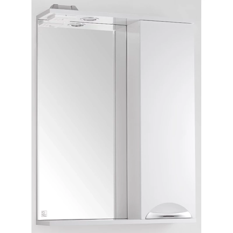 Зеркальный шкаф 60x83 см белый глянец Style Line Жасмин ЛС-00000040