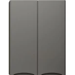 Изображение товара шкаф двустворчатый 60x80 см серый матовый style line бергамо сс-00002358