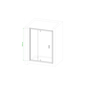 Изображение товара душевая дверь 120 см royal bath rb120hv-t-ch прозрачное