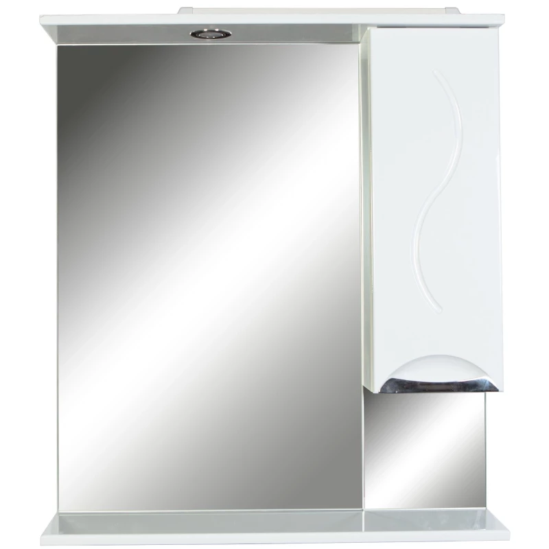 Зеркальный шкаф 75x87 см белый глянец Orange Глория Gl-75ZS
