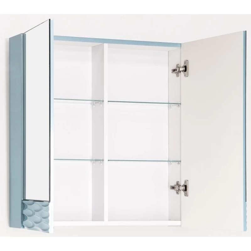 Зеркальный шкаф 70x70 см аквамарин Style Line Ассоль ЛС-00000320
