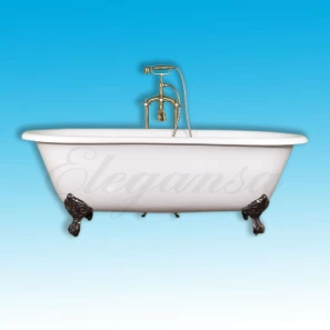 Изображение товара чугунная ванна 167,6x76,5 см elegansa gretta bronze v0000141