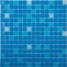 Стеклянная плитка мозаика COV09-1 стекло (сетка)(2,0*2,0*4)32,7*32,7,голубой