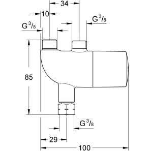 Изображение товара термостат для установки под раковиной, защита от ожога grohe grohtherm micro 34487000