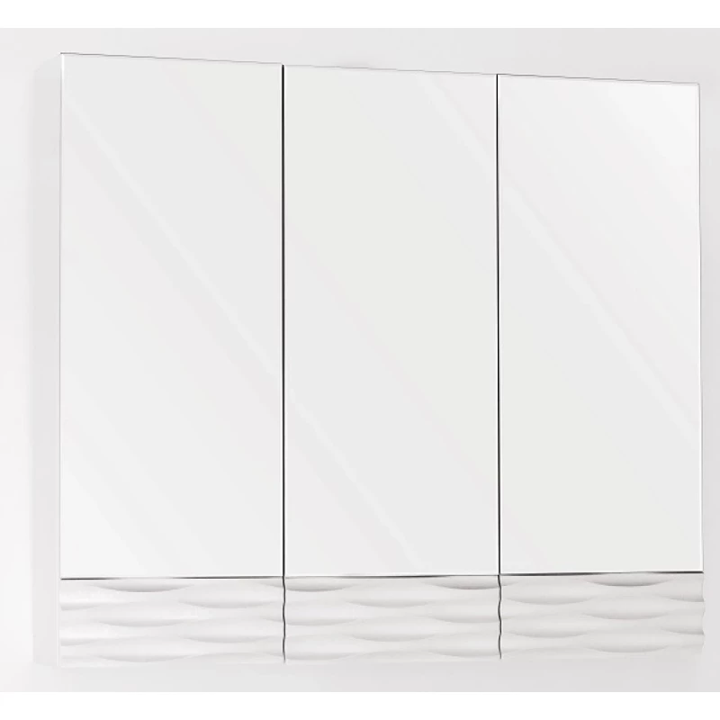 Зеркальный шкаф 80x70 см техно платина Style Line Ассоль ЛС-00000328