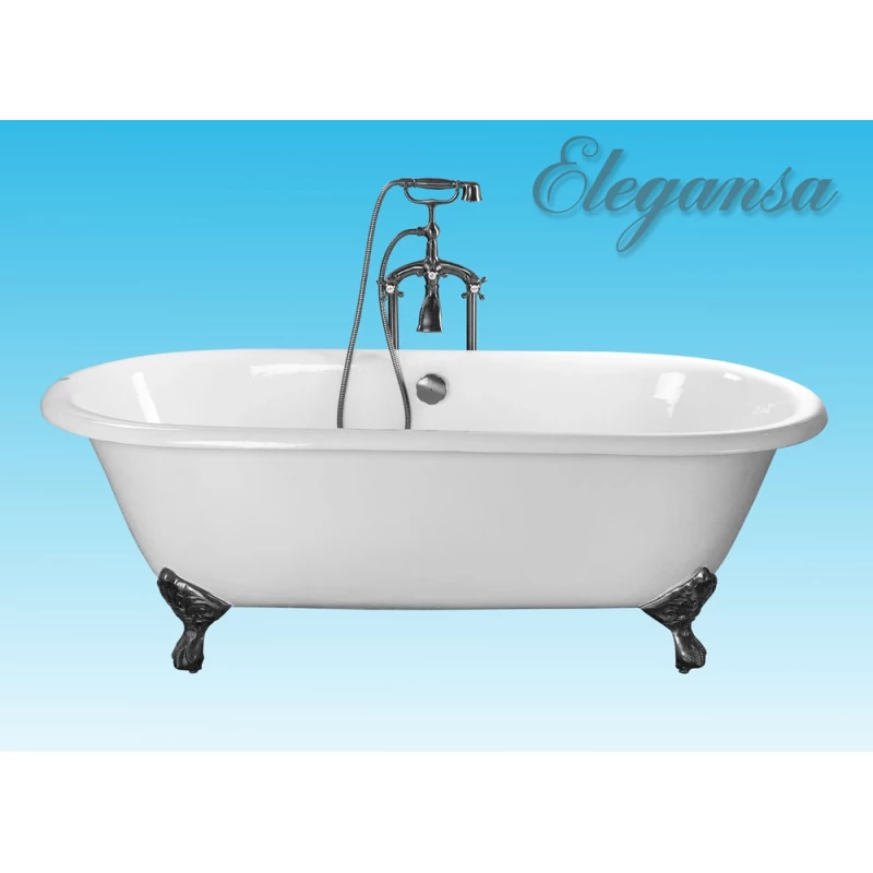 Чугунная ванна 167,6x76,5 см Elegansa Gretta Chrome Н0000361