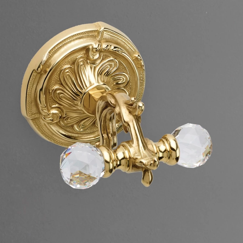 Крючок двойной античное золото Art&Max Barocco Crystal AM-1784-Do-Ant-C