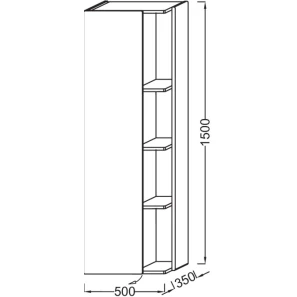 Изображение товара подвесная колонна левосторонняя черный матовый jacob delafon terrace eb1179g-m61