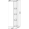 Подвесная колонна левосторонняя черный матовый Jacob Delafon Terrace EB1179G-M61 - 2