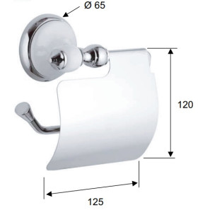 Изображение товара держатель туалетной бумаги remer epoca ep60cr