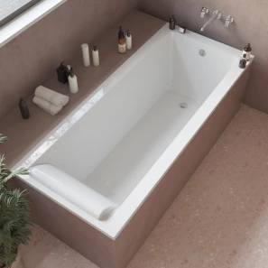 Изображение товара ванна из литьевого мрамора 180x80 см marmo bagno ницца с подголовником mb-np180-80