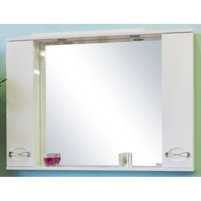 Зеркальный шкаф 116,2x75 см белый Sanflor Палермо C0000003172