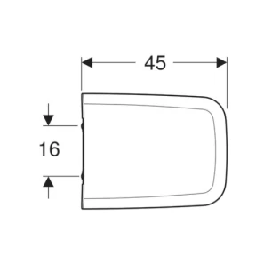 Изображение товара сиденье для унитаза,верхнее крепление geberit icon square 571900000