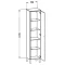 Пенал подвесной бетонно-серый матовый R Duravit Brioso BR1330R1007 - 2