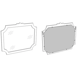 Изображение товара зеркало 105x80 см белый матовый corozo манойр sd-00000272