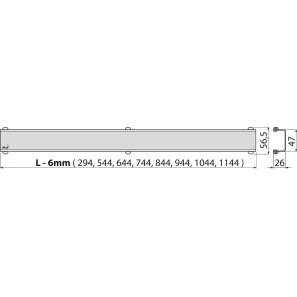 Изображение товара декоративная решетка 644 мм alcaplast design нержавеющая сталь design-650mn