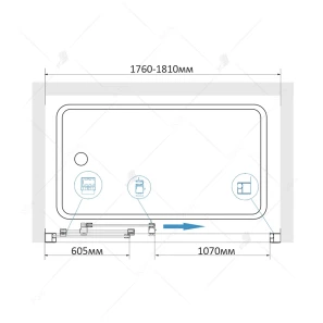 Изображение товара шторка для ванны 180 см rgw sc-41 screens 04114118-11 прозрачное