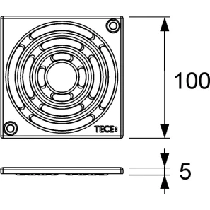 Изображение товара декоративная решетка 100×100 мм tece tecedrainpoint s хром 3665000