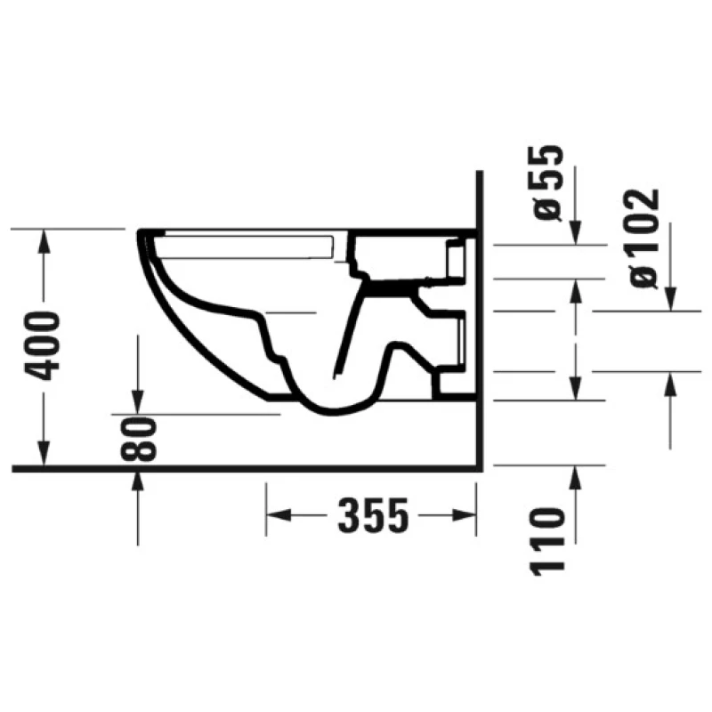 Комплект подвесной унитаз Duravit Architec 45720900A1 + система инсталляции Tece 9400413