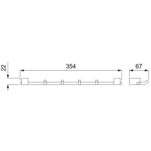 Изображение товара планка с крючками schein rembrandt 061-4mb