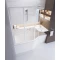 Шторка для ванны складывающаяся трехэлементная Ravak VS3 100 белая+транспарент 795P0100Z1 - 4