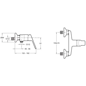 Изображение товара гигиенический душ jacob delafon lucien e20847-cp + lm8090c со смесителем, хром