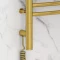 Полотенцесушитель электрический 500x500 золотой МЭМ левый, перемычка выгнутая Сунержа Богема 3.0 03-5802-5050 - 3