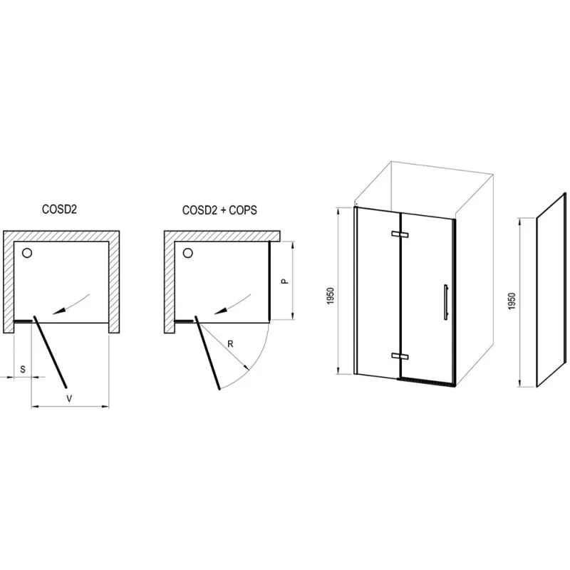 Душевая дверь 110 см Ravak Cool COSD2 X0VVDCA00Z1 прозрачное
