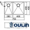 Кухонная мойка Oulin матовая сталь OL-F202 - 3