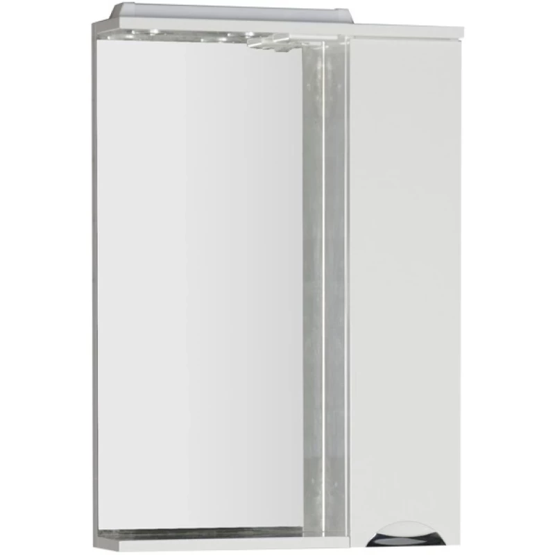 Зеркальный шкаф 60x87 см с подсветкой белый Aquanet Гретта 00177015