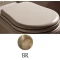 Сиденье для унитаза с микролифтом белый/бронза Kerasan Retro 108601 - 1
