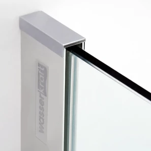 Изображение товара душевая дверь распашная 120 см прозрачное стекло wasserkraft aller 10h05lwhite