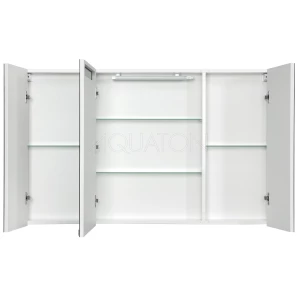 Изображение товара зеркальный шкаф 120x75 см белый глянец акватон мадрид 1a113402ma010