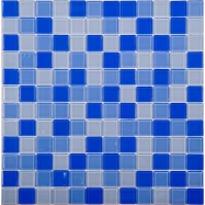 Стеклянная плитка мозаика J-347 стекло (2,5*2,5*4) 31,8*31,8