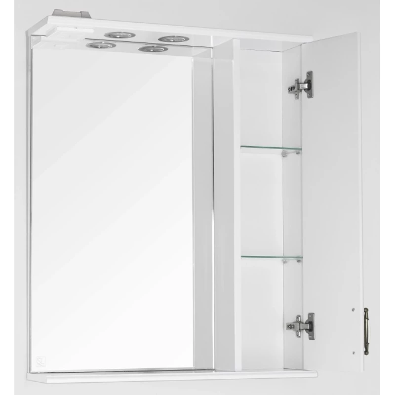 Зеркальный шкаф 65x83 см белый глянец Style Line Олеандр-2 ЛС-00000050