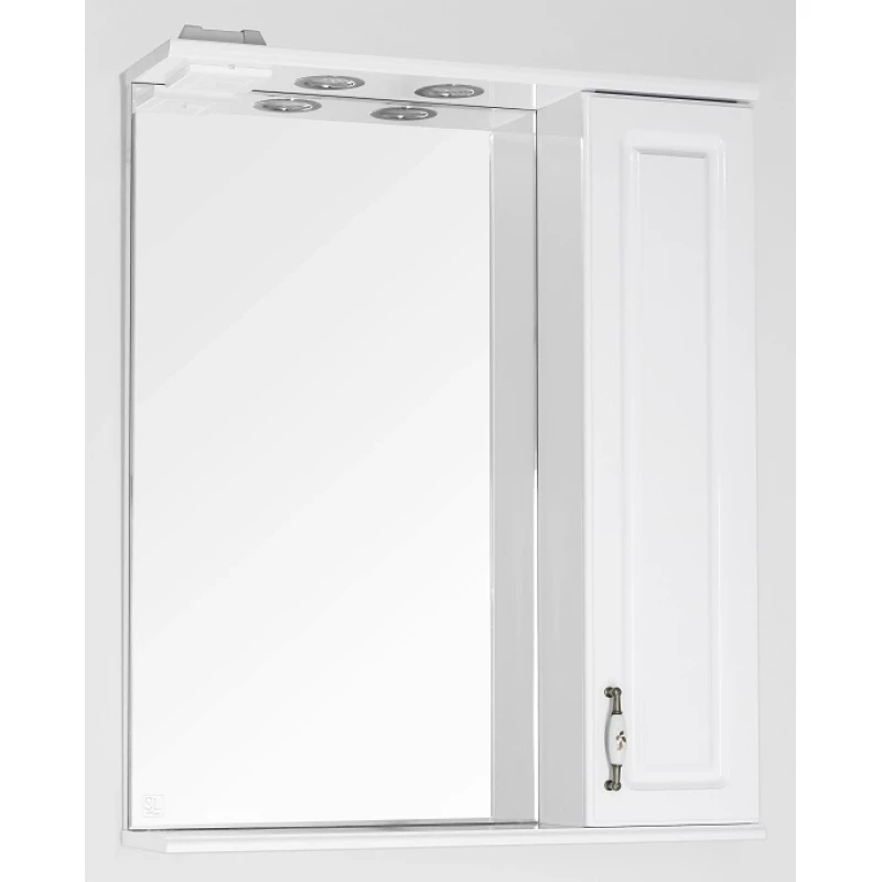 Зеркальный шкаф 65x83 см белый глянец Style Line Олеандр-2 ЛС-00000050
