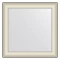Зеркало 68x68 см белая кожа с хромом Evoform Definite BY 7629 - 1