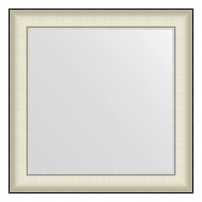 Зеркало 68x68 см белая кожа с хромом Evoform Definite BY 7629