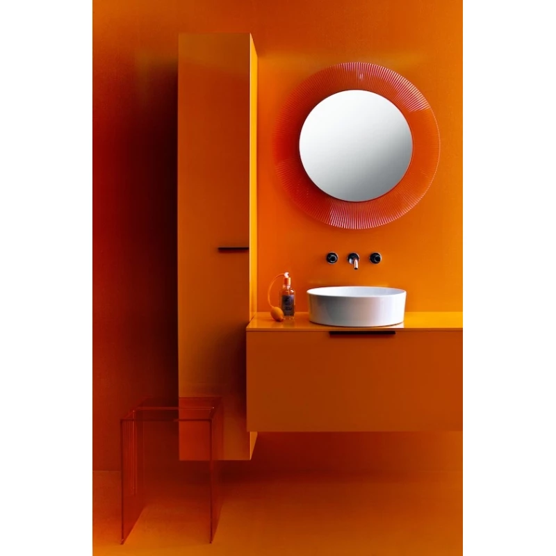 Зеркало 78x78 см оранжевое круглое Laufen Kartell by Laufen 3.8633.1.082.000.1