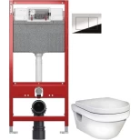 Комплект подвесной унитаз Gustavsberg Hygienic Flush 5G84HR01 + система инсталляции TECE 9300302 + 9240401